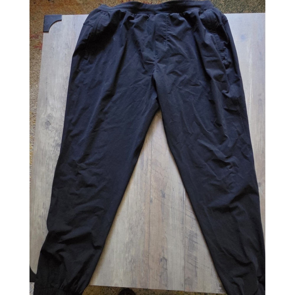 Lululemon Athletica Surge Black Jogger Pants With Zip Ankles Women XL